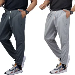 Pack of 2 Men Solid Grey Track Pants-image-66