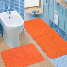 Saral Home 2Pcs Orange Anti Skid Bath Mats-image-79