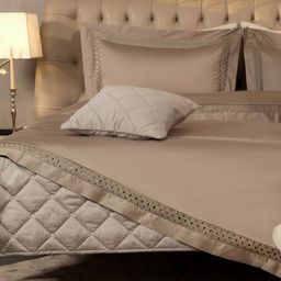 ERBA Brown Textured Cotton Double Duvet Cover-picture-8