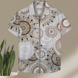 HELLCAT Boys Spread Collar Ethnic Motifs Printed Cotton Casual Shirt-image-85