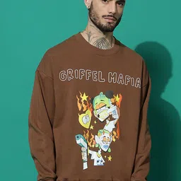 GRIFFEL Men Graphic Printed Pullover Sweatshirt-picture-6