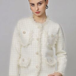 Ziva Fashion Women Woollen Blazer-image-57