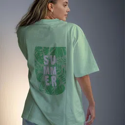 CORSICA Printed Round Neck Oversize T-shirt-image-55