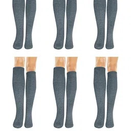 MUKHAKSH Unisex Grey Socks-image-46