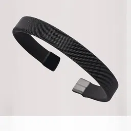 RAPPERSSHOP Men Cubic Zirconia Rhodium-Plated Cuff Bracelet-picture-31