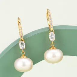 Kushal's Fashion Jewellery Gold-Plated Zircon Studded Party Classic Drop Earrings-image-92