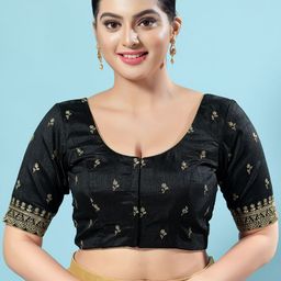 VAMAS - THE DESIGNER BLOUSESRound Neck Saree Blouse-picture-22