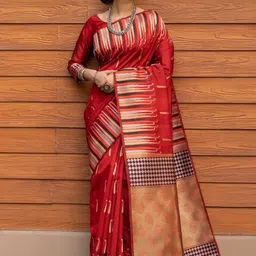 RAJGRANTH Woven Design Pure Silk Banarasi Saree-image-21