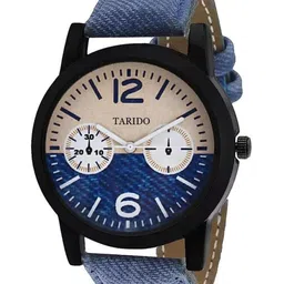 TARIDO Men Printed Dial & Textured Straps Analogue Watch td9502nl0m-13