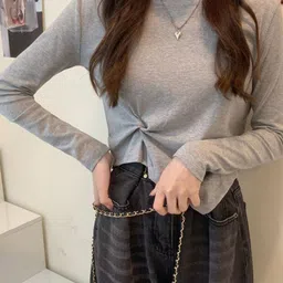 Outzidr Polyester Fitted Crop Tops-image-53