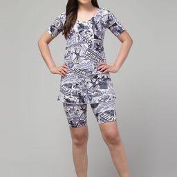 UllasPemium Printed Swimwear With Attached Shorts-image-90