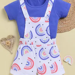 Toonyport Kids Printed Cotton Dungarees With T-Shirt-image-71