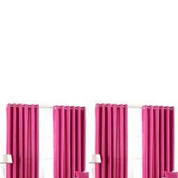 213 cm (7 ft) Polyester Semi Transparent Door Curtain (Pack Of 4) (Plain, Darkpink)-image-16