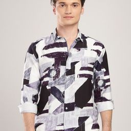 THE BEETEL HOUSE Men Nylon Abstract Print Regular Slim Fit Casual Shirt-79
