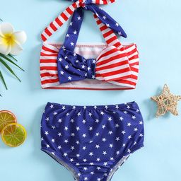 YK Infant Girls Printed Top & Briefs Swim Set-52