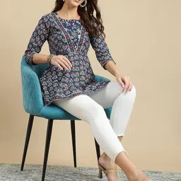 HERE&NOW Women Floral Printed Cotton Top-picture-16