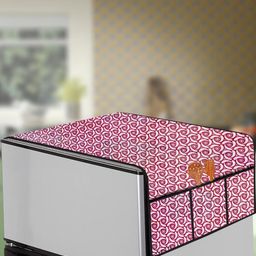 The Furnishing Tree Pink Plastic Refrigerator Cover-image-61