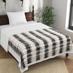 EverHOME Multicoloured Checked AC Room 150 GSM Single Bed Dohar-7