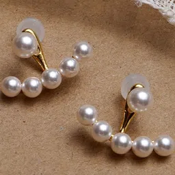 styledose Sterling Silver Pearls Beaded Spherical Shaped Studs-picture-13