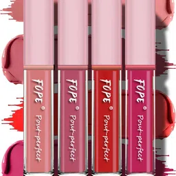 FOPE Set Of 4 Pout Perfect Matte Liquid Lipstick - 4 ml Each - 02-03-04-07-28