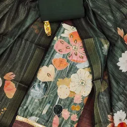 HERE&NOW Floral Embroidered Beads And Stones Unstitched Dress Material-image-65
