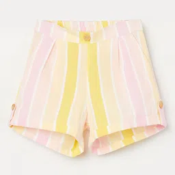 Fame Forever by Lifestyle Girls Striped Mid-Rise Shorts-30
