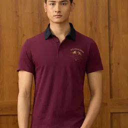 U.S. Polo Assn. Men Solid Polo Collar Cotton T-shirt-picture-24