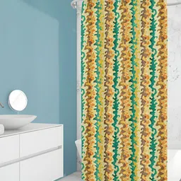 ArtzFolio Yellow & Green Printed Waterproof Shower Curtain-image-73