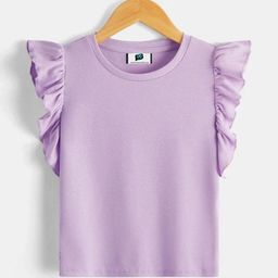 SXV STYLE Women Flutter Sleeves Boxy Regular Top-image-83