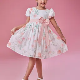 MASTARANG Floral Print Flutter Sleeve Fit & Flare Dress image 2