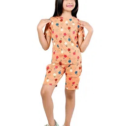 Arshia Fashions Girls Printed T-shirt with Shorts-image-60