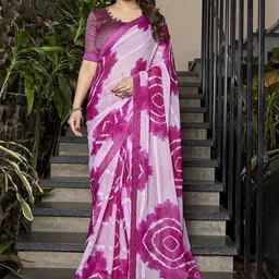 KALINI Pink NA Poly Georgette Sarees-picture-24