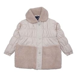 White Snow Girls Colourblocked Quilted Jacket-image-22