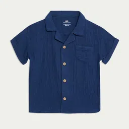 Marks & Spencer Boys Button-Down Collar Short Sleeves Cotton Shirt-picture-13