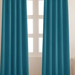 HOMEMONDE Blue Set of 2 Black Out Window Curtain-image-63
