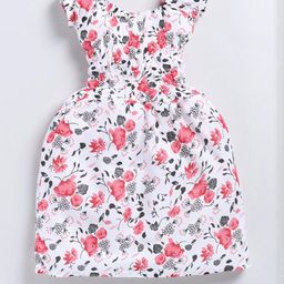 CHANDRIKA Girls Red Viscose Rayon Dresses-image-9