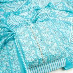 CLEMIRA Floral Printed Gotta Patti Unstitched Dress Material-image-84