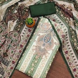 HERE&NOW Floral Printed Sequinned Unstitched Dress Material-image-94