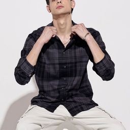 SHOWOFF Men Straight Shepherd Checks Checked Casual Shirt-picture-47
