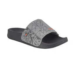 Trekiva Men Grey Fabric Sliders-picture-5