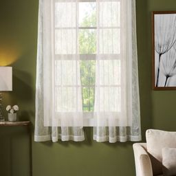 Deco Window Champagne 2 Pieces Sheer Window Curtains-image-65