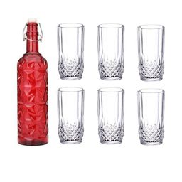 SOMIL Red Glass Airtight Can Bottle-image-80