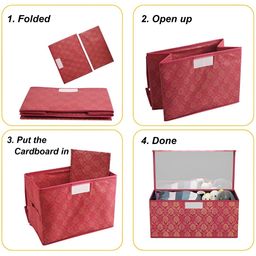 Aura Maroon Set of 6 Regular Drawer Organiser image 3