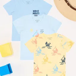 Pantaloons Baby Boys Pack of 3 Typography Printed Cotton T-shirt-picture-48