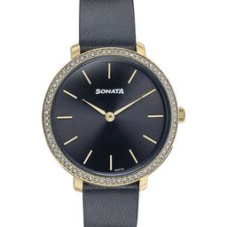 Sonata Women Dial & Leather Straps Analogue Watch 87080YL02-28