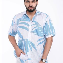 BROWN BROTHERS Unisex Relaxed Floral Opaque Printed Casual Shirt-image-85