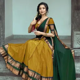 MANMOHITSAREE Zari Ready To Wear Lehenga & Blouse With Dupatta-picture-25