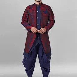 Xepon Men Paisley Regular Kurta with Dhoti Pants-15