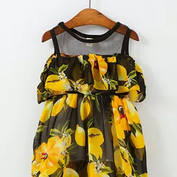 YK Girls Floral Print Empire Dress-picture-45