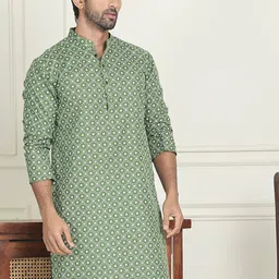Jompers Men Geometric Printed Kurta-image-99